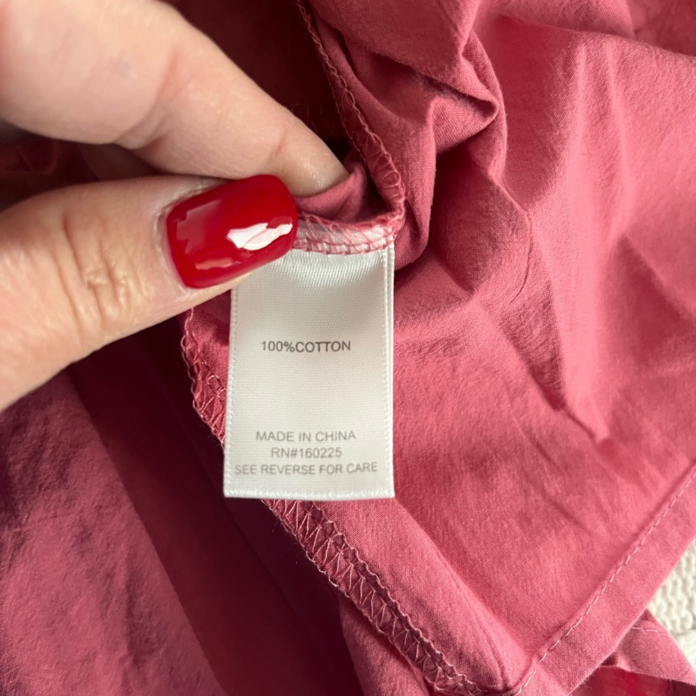 New! StitchDrop Raspberry Cotton MIDI Dress Short Sleeve Women’s size Large - Picture 14 of 16